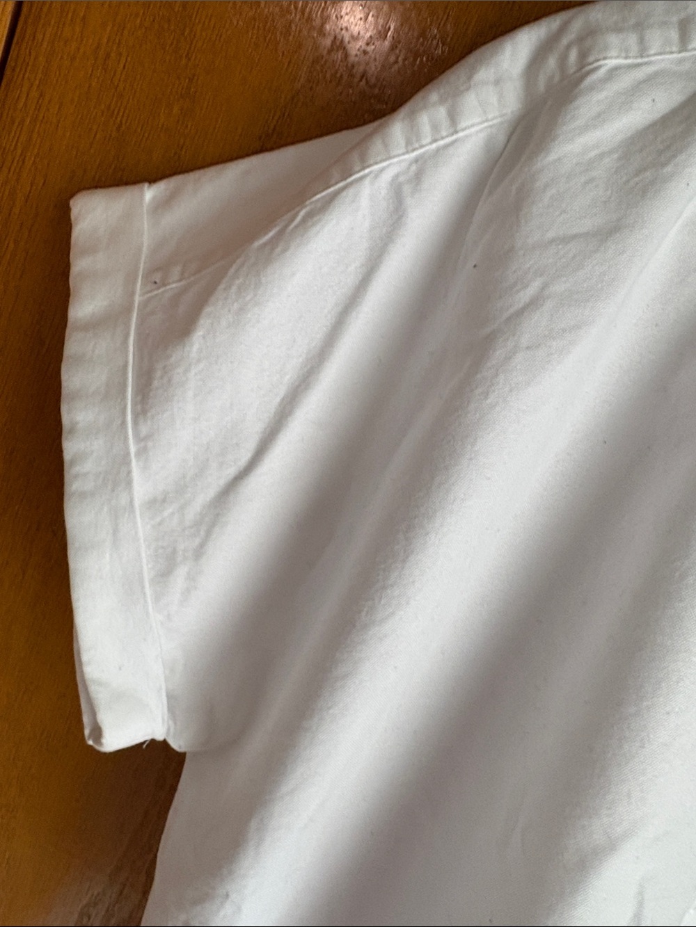 LOFT White Short-Sleeve Popover Button-Down Shirt - Picture 3 of 6